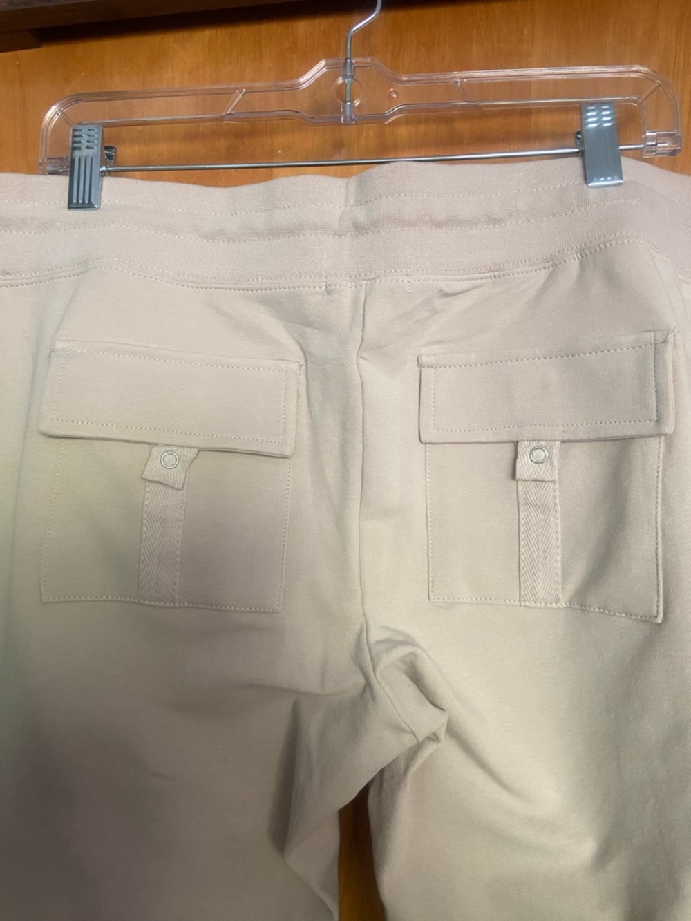 ✌️BCBGMaxAzria Beige Zip-Up Hoodie/Pants with Silver Logos/Hardware - Picture 14 of 15